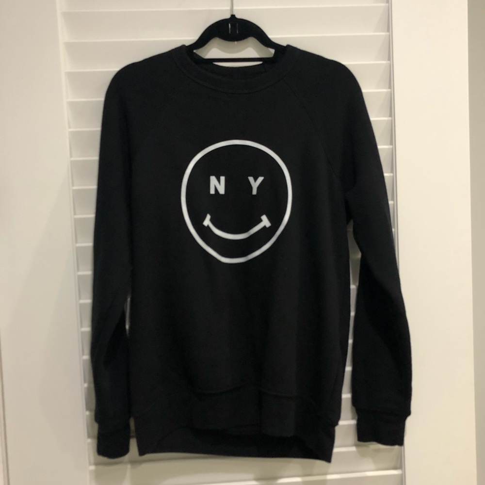 NY cosy black crew neck sweatshirt size Small